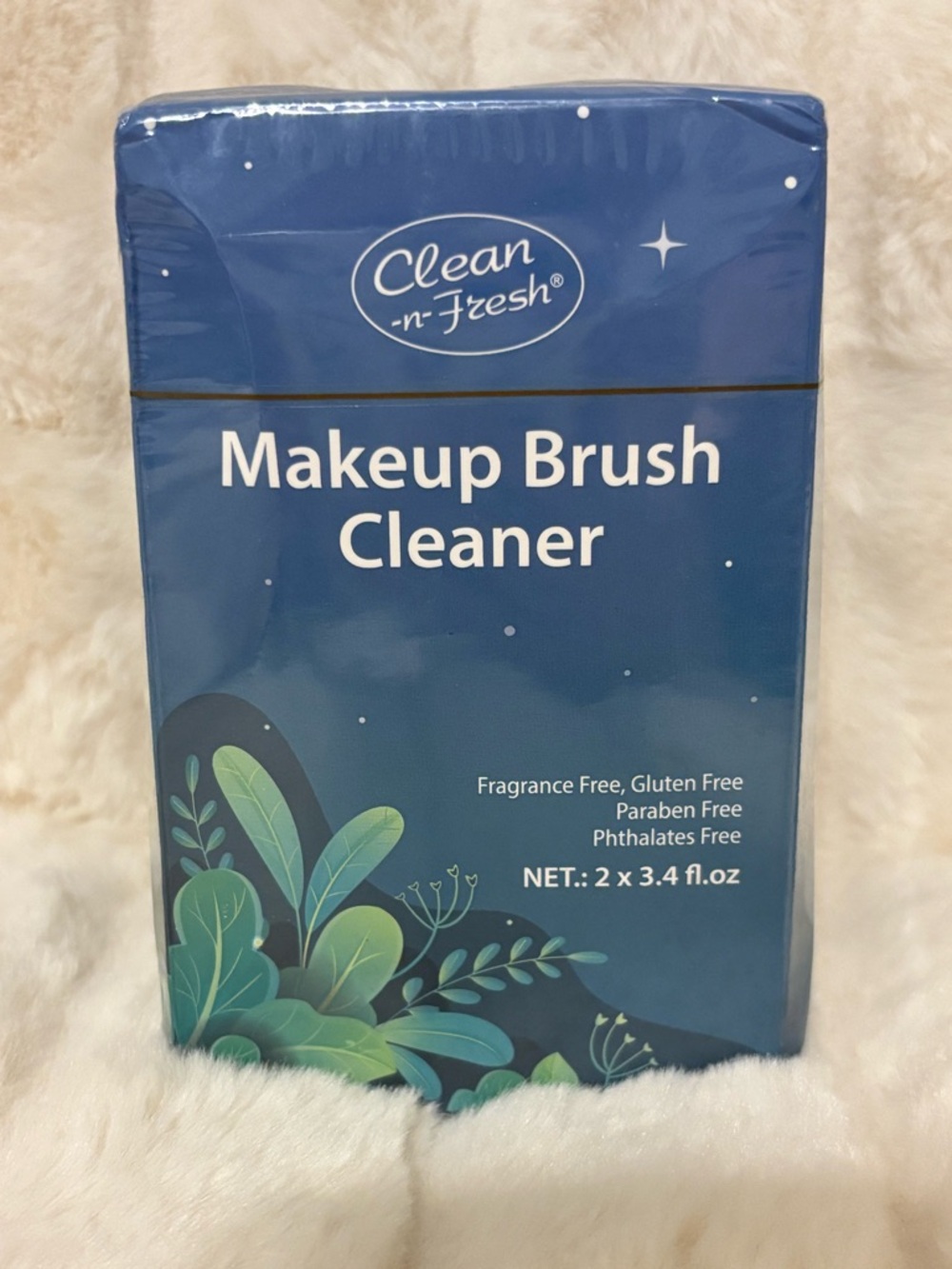 Brand New - Clean-n-Fresh Blue Makeup Brush Cleaner - 2 x 3.4 fl oz